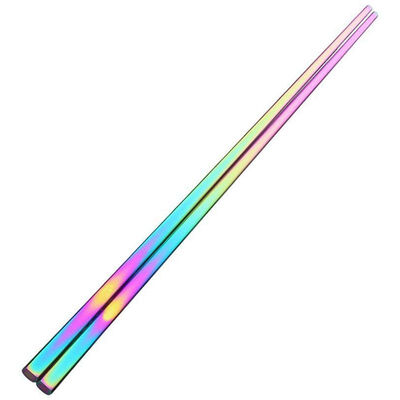 

UpperX Chopsticks Rainbow Length 23cm Chopsticks Food Grade Top 304 Mirror Polished Stainless Steel Tableware