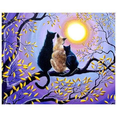 

UpperX Cats on the Tree 5D Diamond Painting Kit Full Drill Embroidery Cross Stitch DIY Art Craft Home Wall Decor 30cm x 40cm
