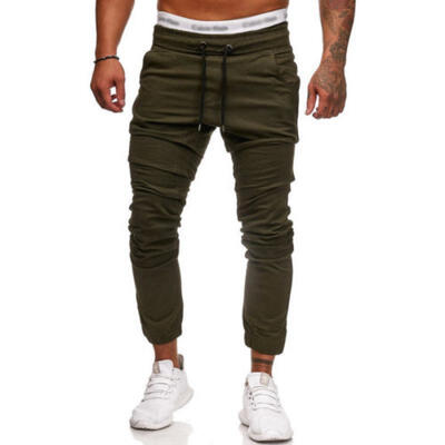 

Gym Mens Jogging Sport Baggy Casual Long Pants Slacks Trousers Sweatpants UK