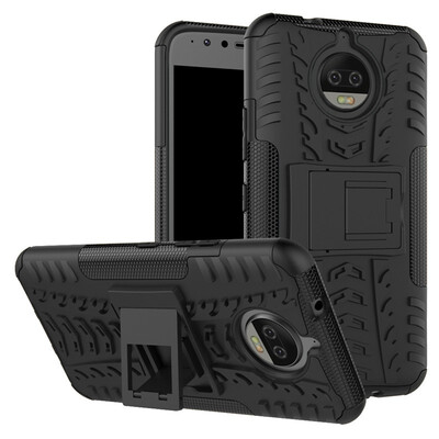 

Fivice Motorola Moto G5S Plus Case TPU anti-fall tire pattern back clip bracket phone case