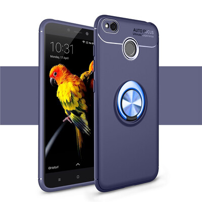 

Fivice Xiaomi Redmi 4X case TPU metal ring shell magnetic bracket soft shell