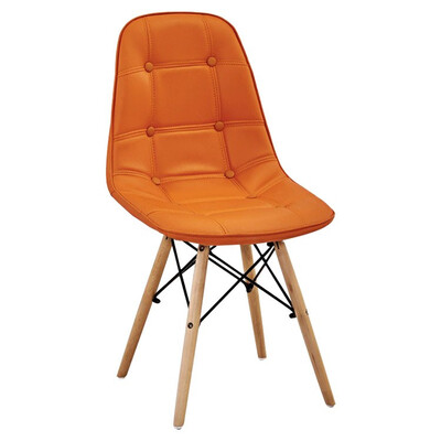 

Low price&modern PU leather dining chair with wood legs