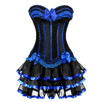 

Plus Size Ruffles Two Piece Corset Dress