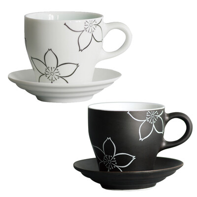 

Guibao Moxie Cup Sakura Series Trousers Creative Coffee Cups Couples Cups Milk Cups - Sets