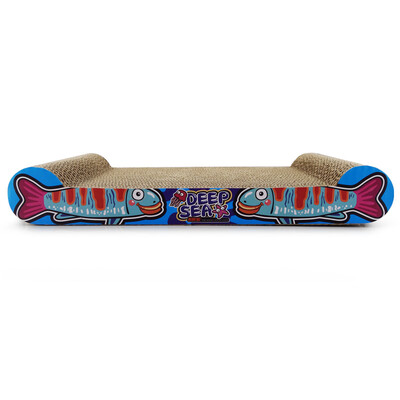 

Tattoo cat can be hanging corrugated hanging head cat scratch board plus Fibu Pu blue cat kitten cat toy cat supplies (to send natural cat mint