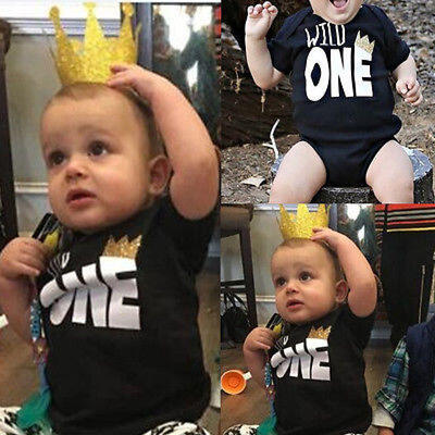 

Newborn Infant Baby Girls Boys ONE Clothes Romper Jumpsuit Playsuit Outfit Set