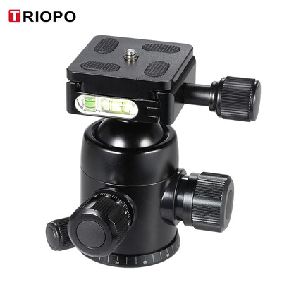 

TRIOPO B-2 Tripod Head Ball Head 360 Degree Panorama Head W Built-in Double Spirit Levels & Safety Catch for DSLR Cameras Max Loa