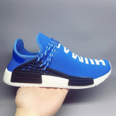 

36-47 NMD Human Race trail Running Shoes Men Women Pharrell Williams HU Runner Yellow Black White Red Green Grey blue sport runner