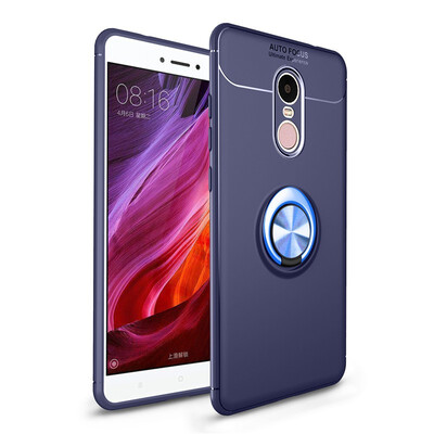 

Fivice Xiaomi Redmi note 4X case TPU metal ring shell magnetic bracket soft shell