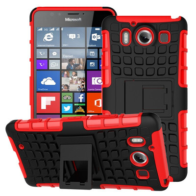 

Fivice Nokia Lumia 950 Case TPU anti-fall tire pattern back clip bracket phone case