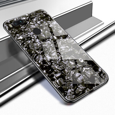

Goowiiz Phone Case For Xiaomi Mi 65X6XA1A2 Luxury Soft Edge Silicone Frame Glass Shell Cover