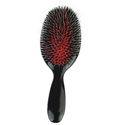 

StrongBeauty Hair Wigs Combs - Nylon Needle Brush Human Hair Wigs Brushes Nylon Boar Bristle Best Paddle Brush Ellipse Handle