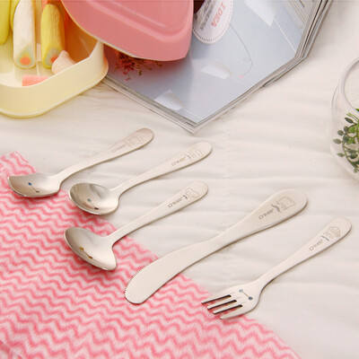 

Европа Юн Чул Детский набор столовых приборов ножом из нержавеющей стали и вилка ложка 5 костюм