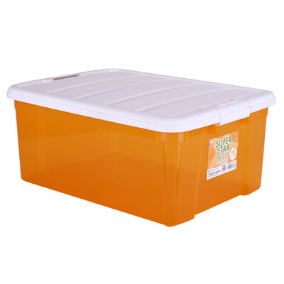 

Alice IRIS plastic storage box finishing box large color transparent clothing storage box green storage box white transparent orange SSB-40