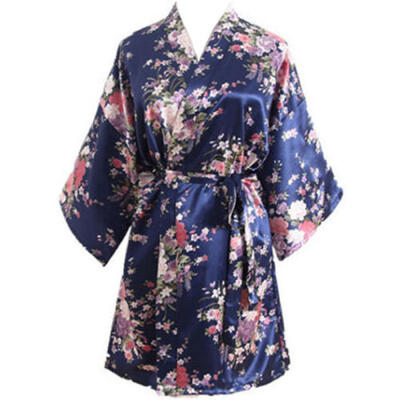 

Womens Bridesmaid Satin Robe Kimono Wedding Nightdress Sleepwear Dressing Gown