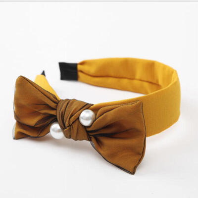 

Print Kids Bow Headband Girls Hair Band Bowknot Cute Lovely Ears Wired Pearl New