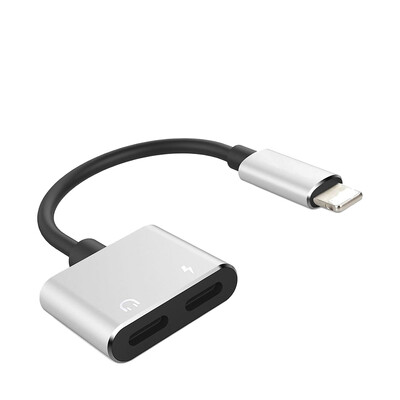 

2 in 1 Lightning Audio Charging Adapter to Earphone AUX Cable for Listening Music Charging Converter For iPhone X 8 7 iPod iPad iO