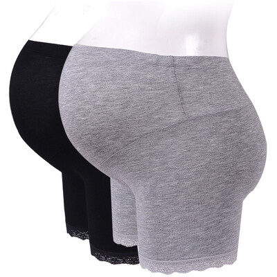 

Pregnant women pregnant women take away light safety pants pregnant women underwear [2 installed] maternity clothes month suits pants modal black gray two-color