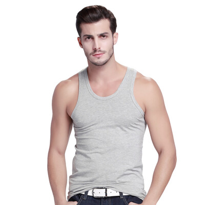 

Snow men&39s vest pure color mercerized cotton vest men&39s four seasons standing primer X-600211 gray XXXL 185