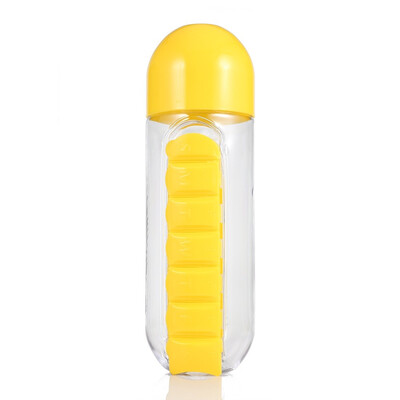 Portable Water Bottle with Medicine Box