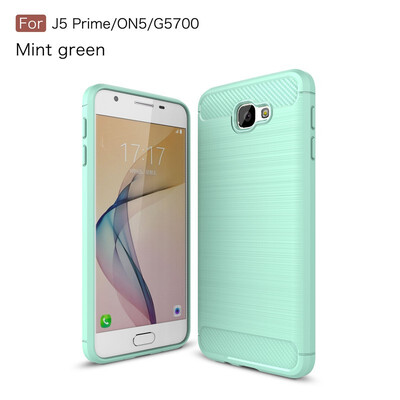 

Fivice Samsung Galaxy J5 Prime case Luxury brushed carbon fiber TPU soft shell