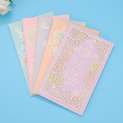 

Extreme space JDKJ creative pearl hollow greeting card postcard Valentines Day gift Thanksgiving card to send men&women friends 5 style random hair