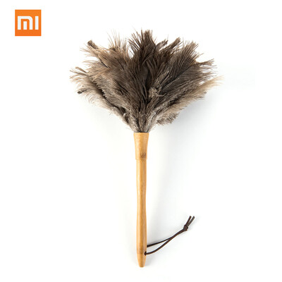 

Xiaomi Jiezhi Ostrich Natural Feather Duster Brush Wood Handle Anti-static Cleaning Tool Household Furniturer Car Dust Cleaner