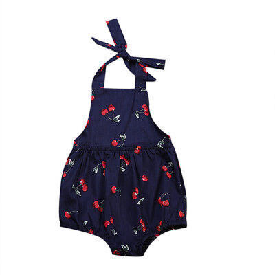

Infant Baby Girl Romper Cotton Dress Climb Clothes Cherry Clothes Jumpsuit lot