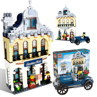 

Просвещение (просветить) строительные блоки собраны головоломки серии городского автобус автобуса борьбы вставлена ​​игрушка для детей 1121