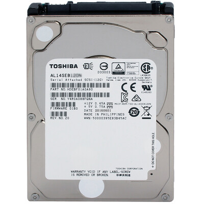 

Жесткий диск Toshiba (TOSHIBA) 900GB 10500 оборотов в минуту 128M SAS 2,5-дюймовый предприятие (AL14SEB090N)