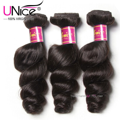 

UNice Malaysian Loose Wave Human Hair Extensions 3bundles