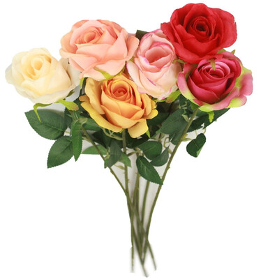 

Artificial Rose Bouquets Six Gift Table Home Office Wedding