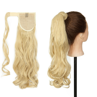 

Long Straight Ponytail Extension Wrap Around Synthetic Ponytail No Clip in Hair One Piece Hairpiece Binding for Women