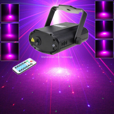 

ESHINY Remote Mini R&BLaser 8 Christmas Patterns Projector Dance Disco Bar Party Xmas DJ lighting Light Show T168