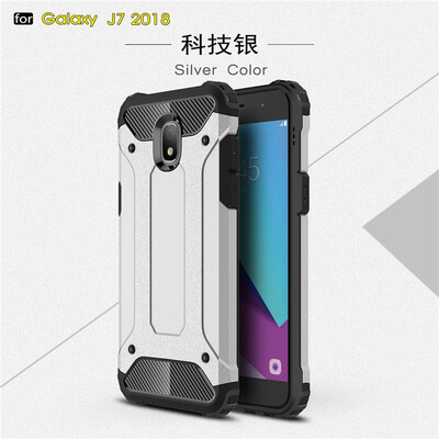 

Fivice Samsung Galaxy J7 2018 case Luxury Silicone Diamond Armor PC Hard Shell Phone Case