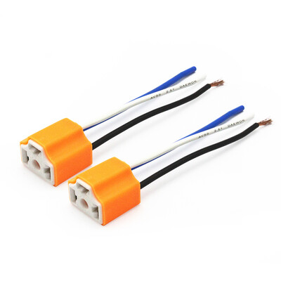 

2x H49003HB2 Female Pigtail Ceramic Headlight ConnectorPlugAdapterSocket