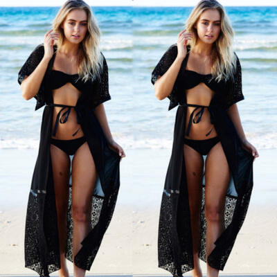 

UK Womens Swimwear Bikini Beach Wear Cover Up Kaftan Ladies Summer Maxi Dress