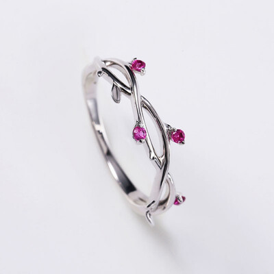 

Simple Fashion 18K Gold Natural Ruby Gemstone Bridal Wedding Ring for Womens Engagement Wedding Party Diamond ring Engagement ring