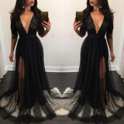 

Women Long Formal Prom Dress Bridesmaid Cocktail Party Ball Gown Evening Dresses