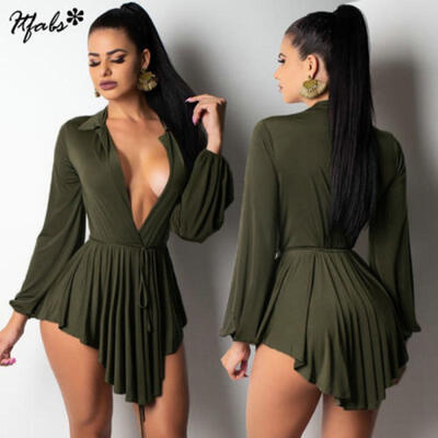 

Womens Ladies Plain V Neck Oversized Tunic Loose Fit Long T Shirt Mini Dress