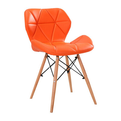 

Modern restaurant used wooden legs dining leather chair