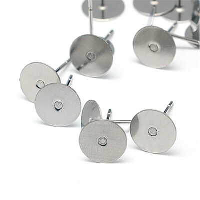 

PH PANDAHALL 1 Box 304 Stainless Steel Flat Post Back Disc Ear Stud Earring Findings