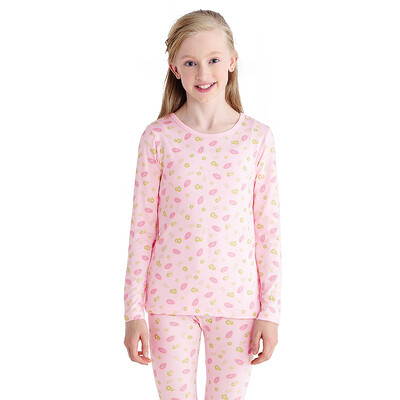 

VIV & LUL children's underwear sets girls autumn clothes autumn pants sets modal DL117159 pink at the end of full print 130cm