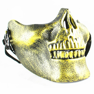 

Skull Skeleton Paintball Half Face Protective Mask Guard Halloween Masquerade