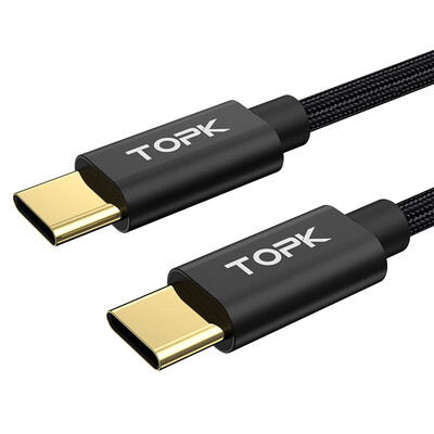 

TOPK AN80 60W 3A USB Type C to USB C Cable for Samsung Galaxy S10 S9 Plus Note 9 Oneplus 6t Type-C PD QC30 Fast Charging Cable