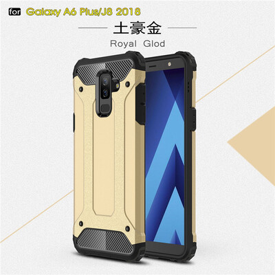 

Fivice Samsung Galaxy J8 2018 case Luxury Silicone Diamond Armor PC Hard Shell Phone Case
