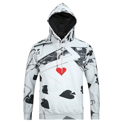 

2018 autumn&winter clothing new mens hooded sweater 3D printing Europe&the United States tide brand loose mens jacket