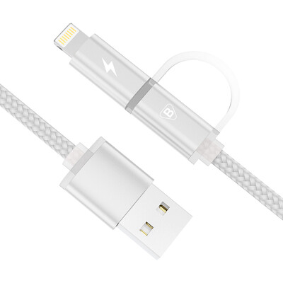 

BIAZE K2 Micro USB and Lightning 8 pin charging and data transfer nylon cable
