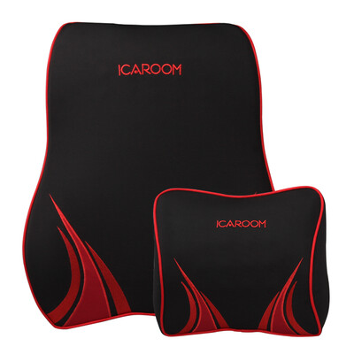 

Jingdong supermarket car house ICAROOM car headrest lumbar I16-868A memory cotton neck pillow backrest set shallow coffee color