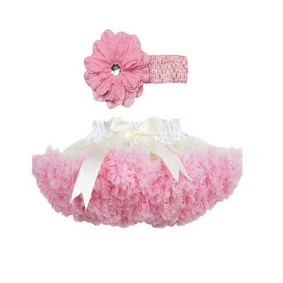 

Buenos Ninos Girl's Tutu Chiffon Petticoat Set with Flower Headband